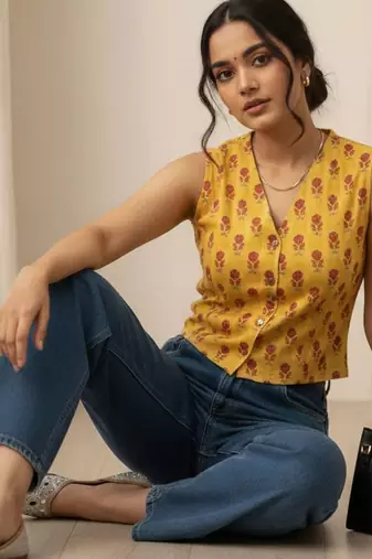 floral print top