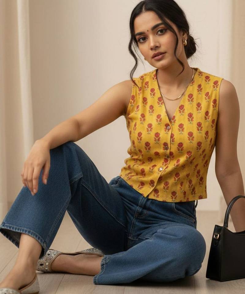 floral print top