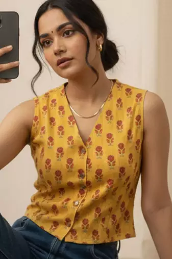 floral print top