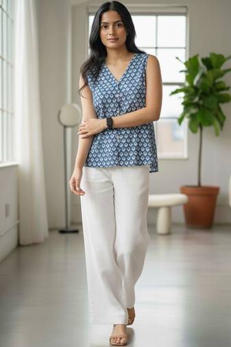 geometric print top