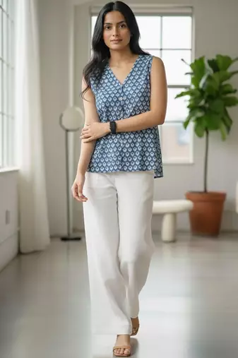 geometric print top