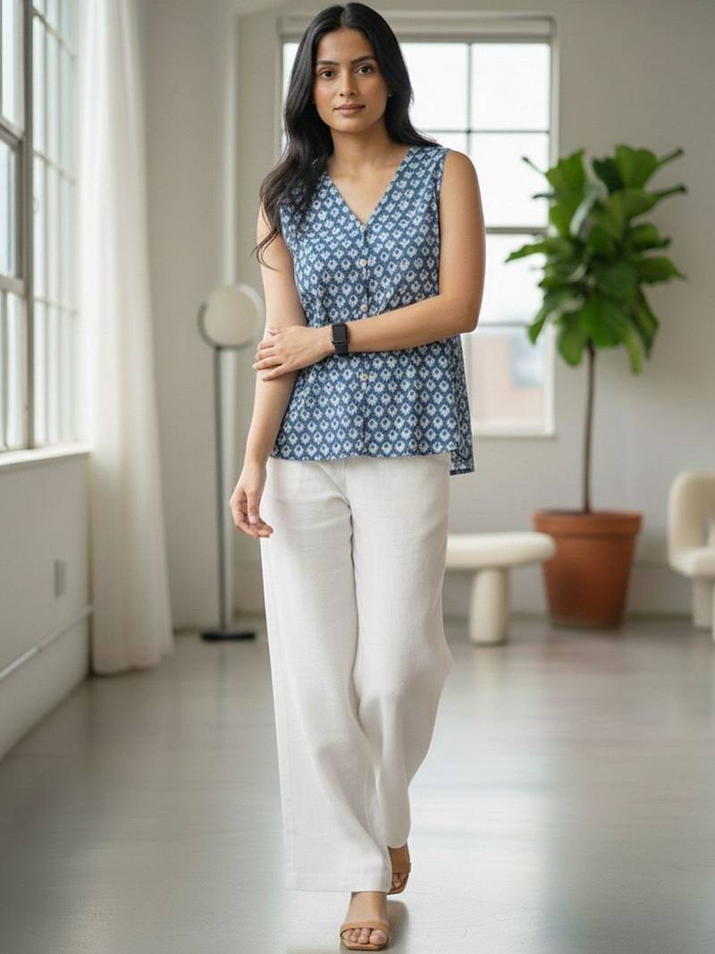 geometric print top