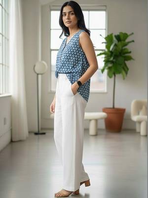 geometric print top 2