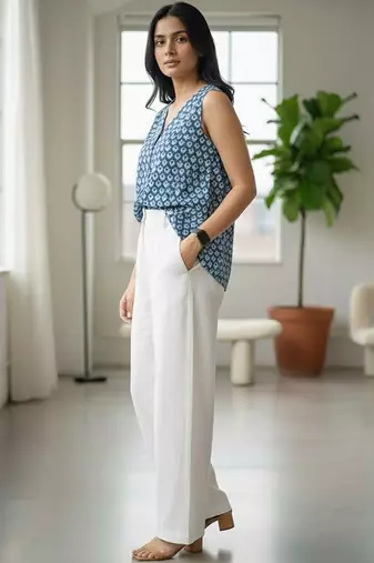 geometric print top