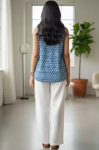 geometric print top