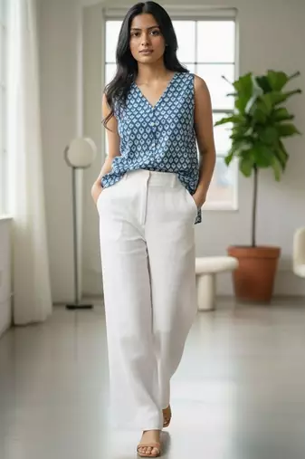 geometric print top