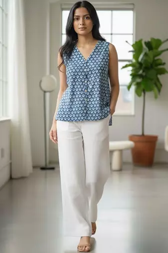 geometric print top