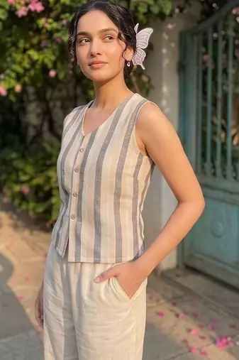 striped top