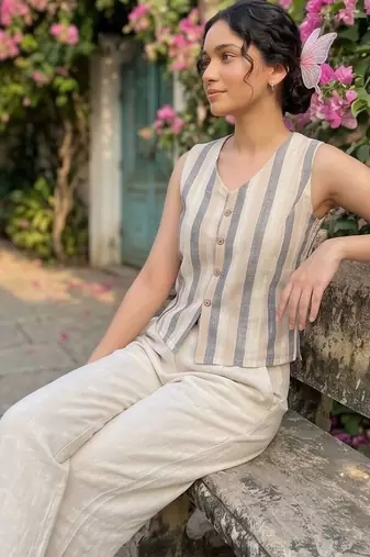 striped top