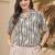 Print Monochrome Satin Shirt Style Top