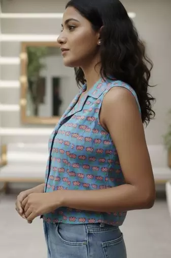 Print Ethnic Cotton Top