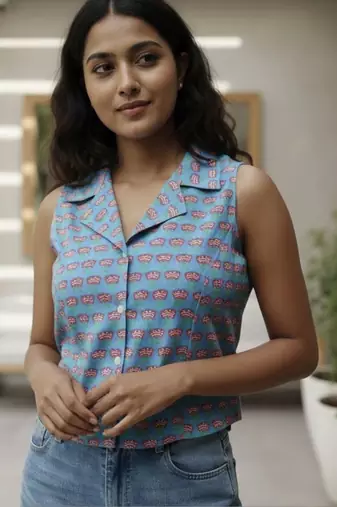Print Ethnic Cotton Top