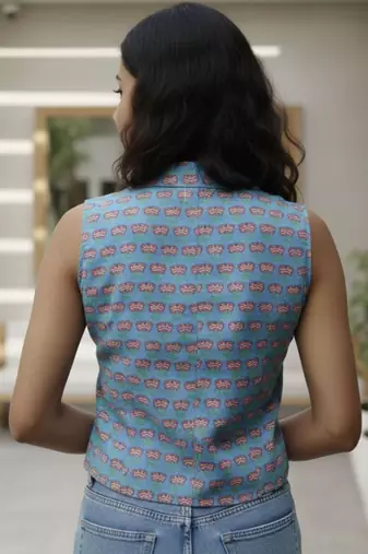 Print Ethnic Cotton Top