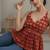 Print Ethnic Cotton Peplum Top