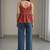 Print Ethnic Cotton Peplum Top