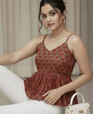red print ethnic top 2