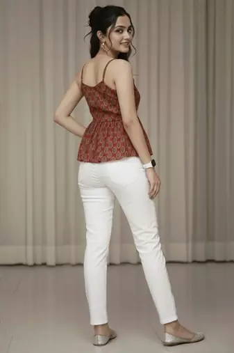 red print ethnic top