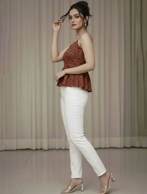 red print ethnic top 6