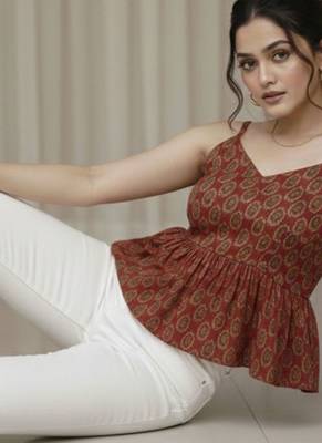 red print ethnic top 7
