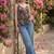 Floral Print Cotton Peplum Top