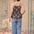 Floral Print Cotton Peplum Top