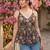 Floral Print Cotton Peplum Top