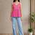Floral Print Cotton Peplum Top