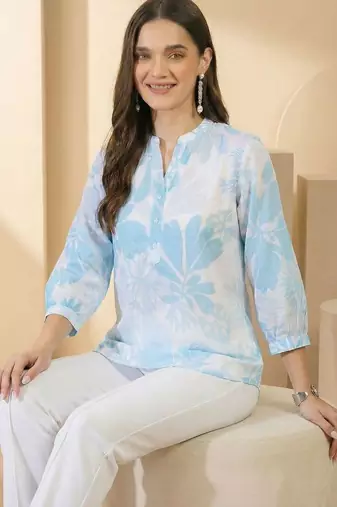 white print top