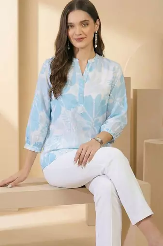 white print top