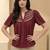 Mandarin Collar Flared Sleeve Top