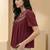 Mandarin Collar Flared Sleeve Top
