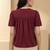 Mandarin Collar Flared Sleeve Top
