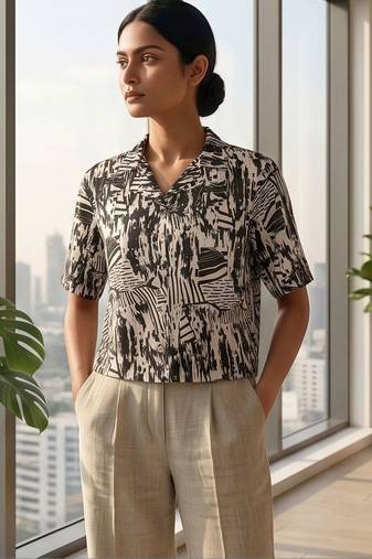 Print Satin Top
