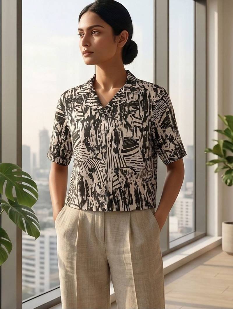 Print Satin Top