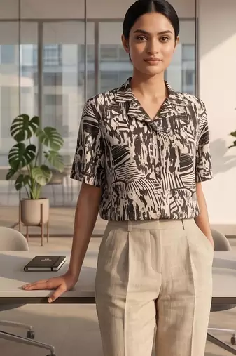 Print Satin Top