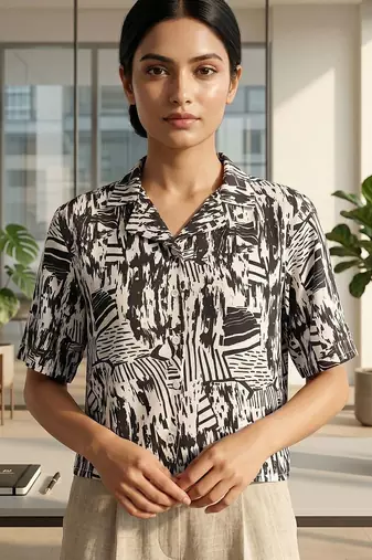 Print Satin Top