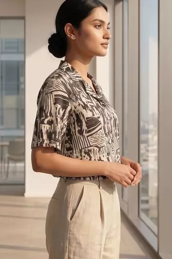 Print Satin Top