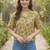Floral Print Satin Shirt Style Top