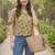 Floral Print Satin Shirt Style Top