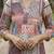 Print Puff Sleeve Satin Blend Top
