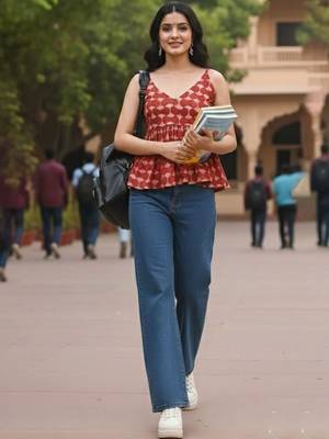 Print Block Print Cotton Peplum Top 6