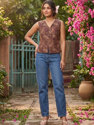 mustard print top 2