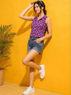 purple print top 5