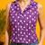 purple print top