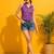 purple print top