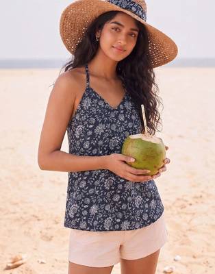 Floral Print Halter Neck Top 2