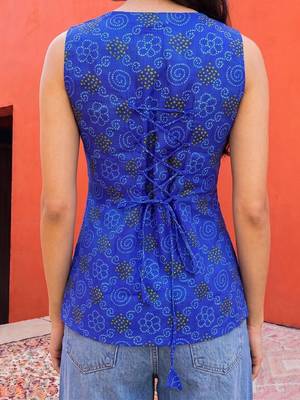 Print Ethnic Cotton Blend Top 7