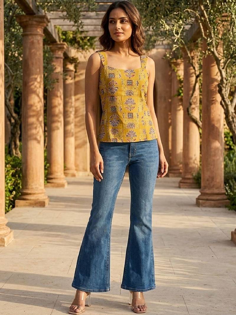 Print Ethnic Cotton Top