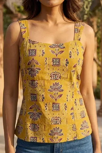 Print Ethnic Cotton Top