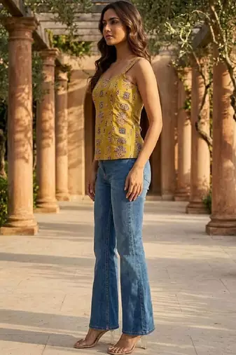 Print Ethnic Cotton Top